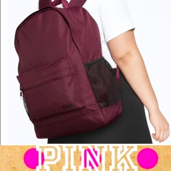 Victoria\'s Secret PINK Classic Campus Backpack Ravishing Ruby Collegiate NWT